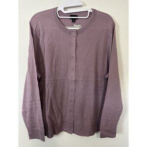 Torrid Elderberry Purple Classic Button Up Cardigan Sweater Size 1XL